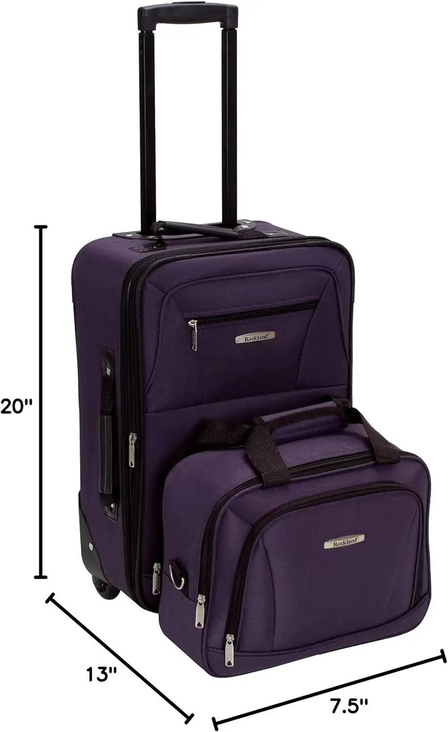 Rockland Fashion Expandable Softside Upright Luggage Set, Purple, 2-Piece (1419) - 71CofsUls7L._AC_SL1500_